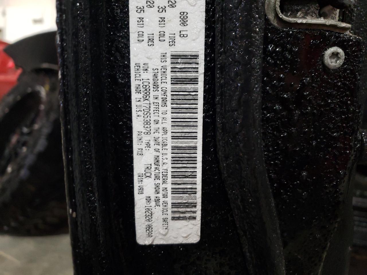 Photo 10 from auction – 2013 RAM 1500 ST with VIN 1C6RR6KT7DS538378