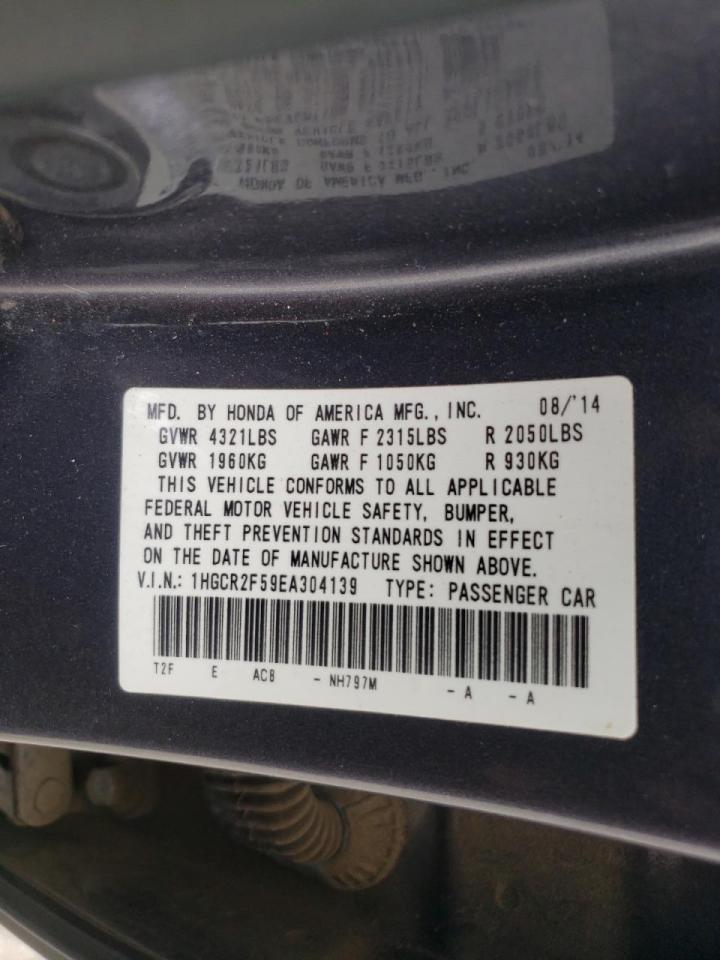Photo 10 from auction – 2014 HONDA ACCORD SPO with VIN 1HGCR2F59EA304139