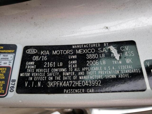 Photo 10 from auction – 2017 KIA FORTE LX with VIN 3KPFK4A72HE043992