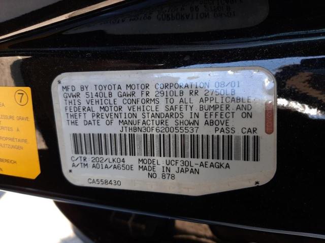 Photo 10 from auction – 2002 LEXUS LS with VIN JTHBN30F620055537
