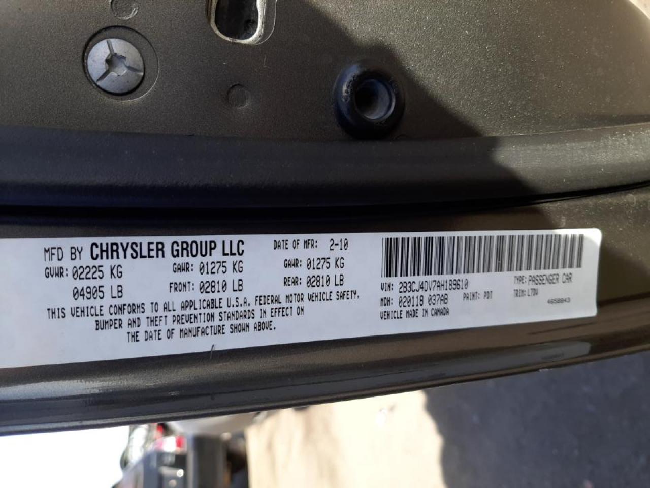 Photo 10 from auction – 2010 DODGE CHALLENGER with VIN 2B3CJ4DV7AH189610
