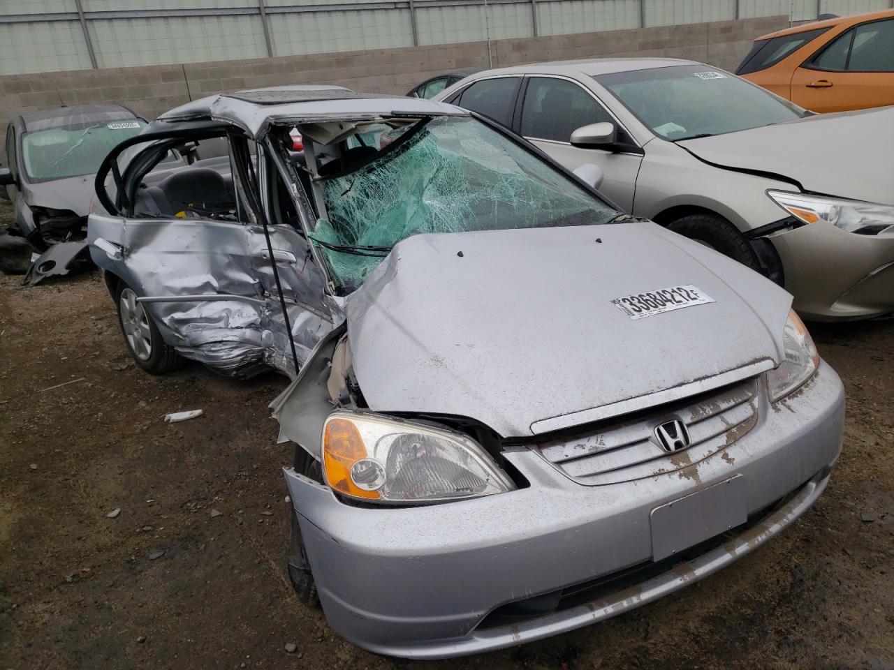 Photo 1 from auction – 2001 HONDA CIVIC EX with VIN 2HGES26701H519211