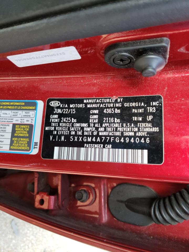 Photo 10 from auction – 2015 KIA OPTIMA LX with VIN 5XXGM4A77FG494046