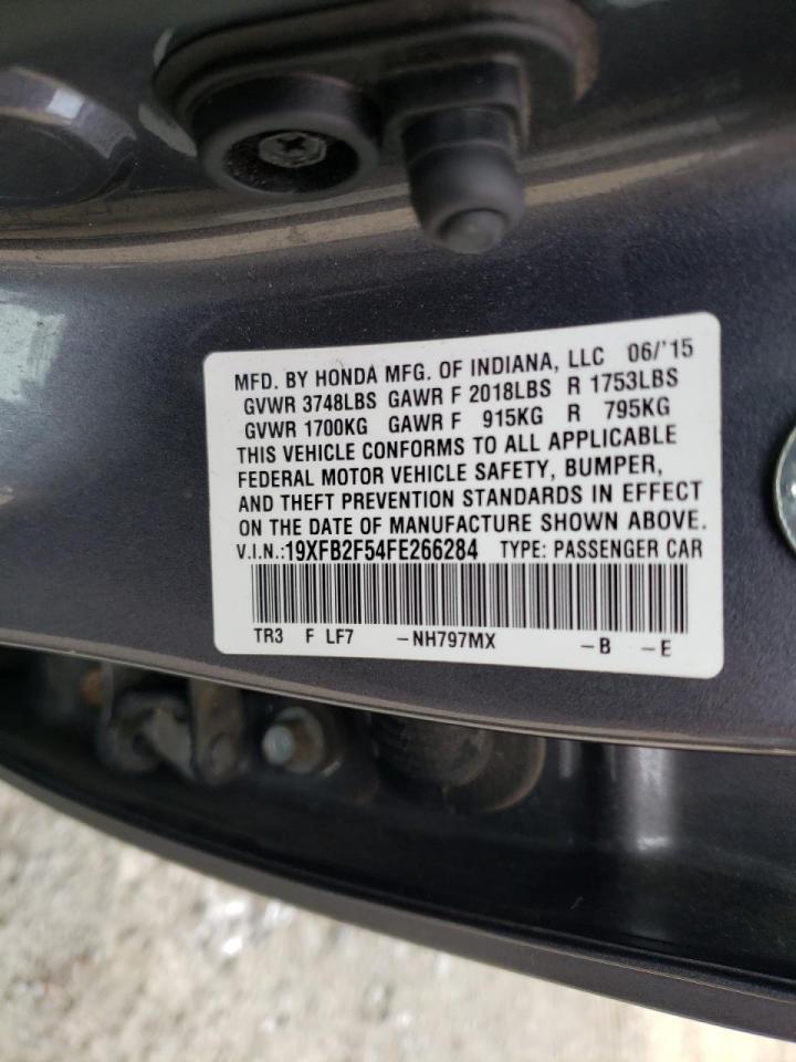 Photo 10 from auction – 2015 HONDA CIVIC LX with VIN 19XFB2F54FE266284