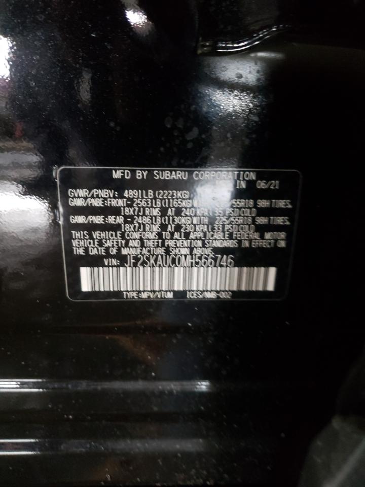 Photo 10 from auction – 2021 SUBARU FORESTER L with VIN JF2SKAUC0MH566746