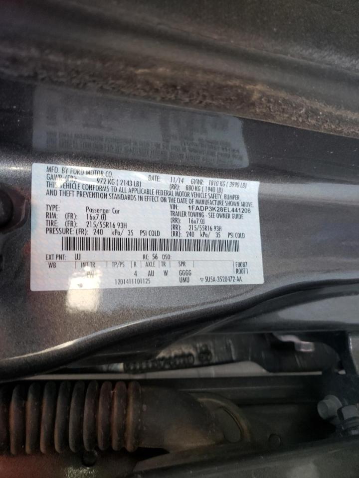 Photo 10 from auction – 2014 FORD FOCUS SE with VIN 1FADP3K28EL441206