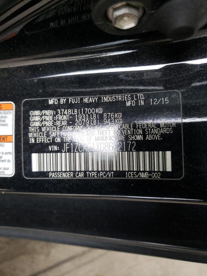Photo 10 from auction – 2016 SUBARU BRZ 2.0 LI with VIN JF1ZCAC1XG8602172