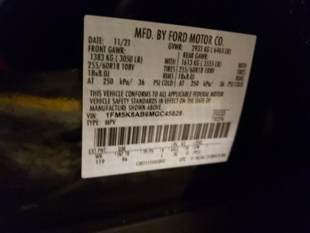 Photo 10 from auction – 2021 FORD EXPLORER P with VIN 1FM5K8AB6MGC45828