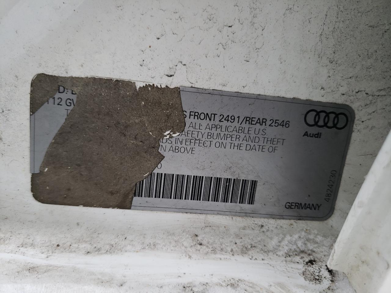 Photo 10 from auction – 2013 AUDI A4 PREMIUM with VIN WAUBFAFL6DN032150