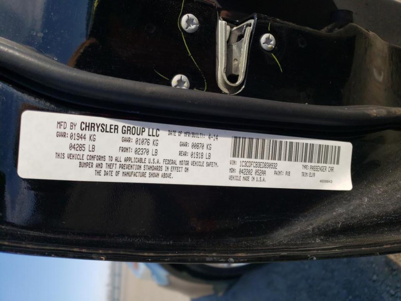 Photo 10 from auction – 2014 DODGE DART LIMIT with VIN 1C3CDFCB3ED830932