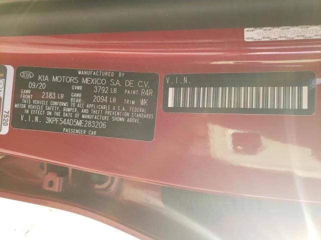 Photo 10 from auction – 2021 KIA FORTE EX with VIN 3KPF54AD5ME283206