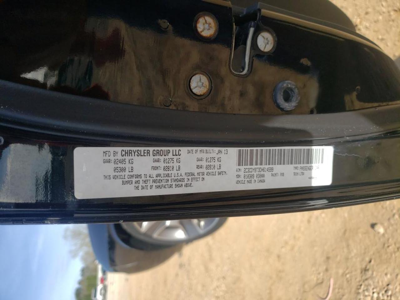 Photo 10 from auction – 2013 DODGE CHALLENGER with VIN 2C3CDYBT3DH614599