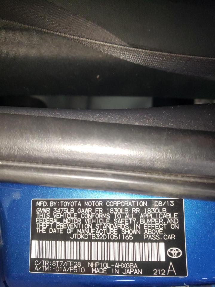 Photo 10 from auction – 2013 TOYOTA PRIUS C with VIN JTDKDTB32D1051165