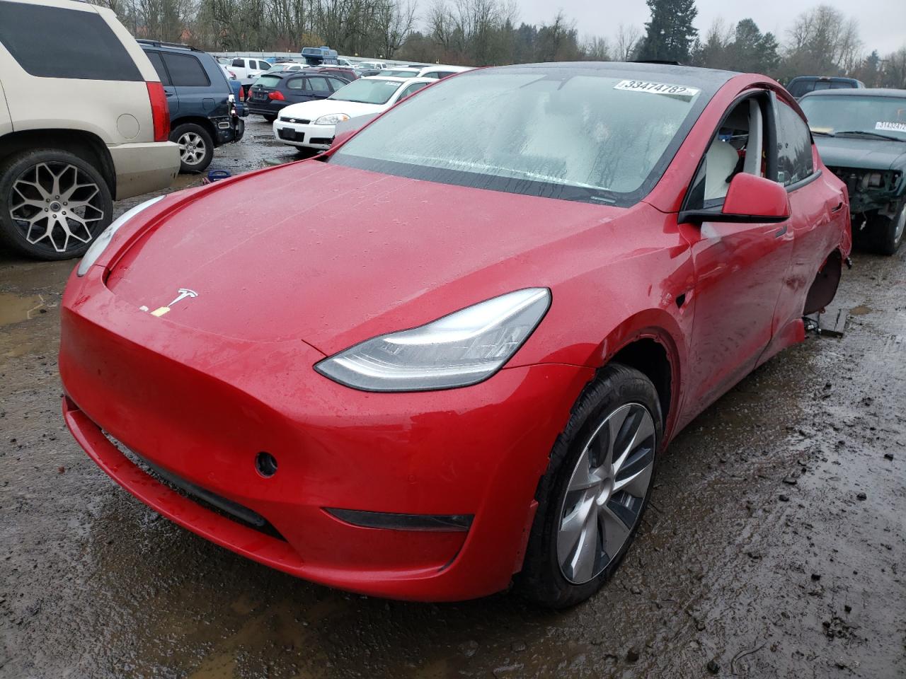 Photo 2 from auction – 2020 TESLA MODEL Y with VIN 5YJYGDEE5LF057018