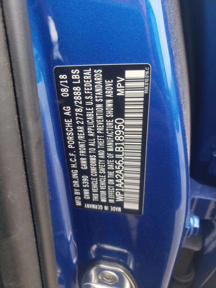 Photo 10 from auction – 2018 PORSCHE MACAN with VIN WP1AA2A56JLB18950