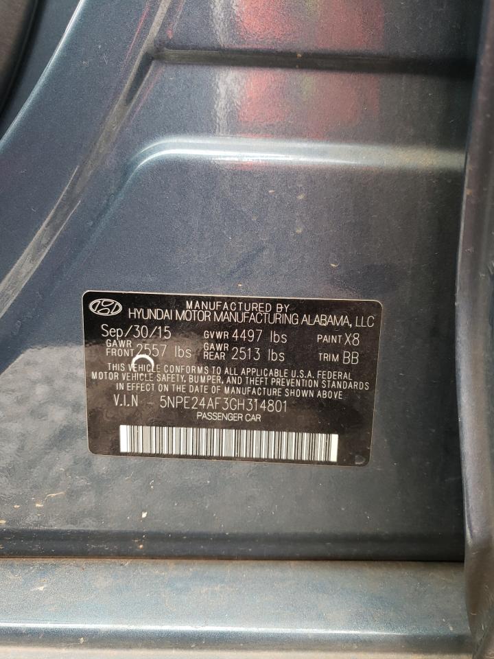 Zdjęcie 10 z aukcji – 2016 HYUNDAI SONATA z VIN 5NPE24AF3GH314801