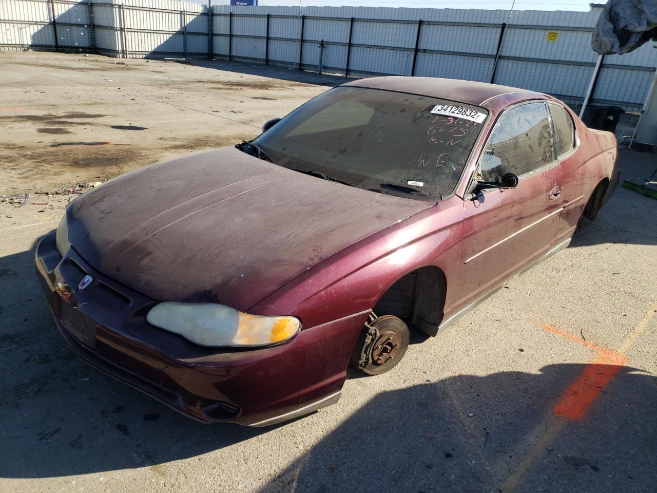 Photo 2 from auction – 2003 CHEVROLET MONTE CARL with VIN 2G1WW12E439288275