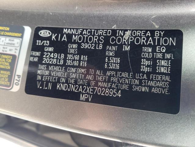 Photo 10 from auction – 2014 KIA SOUL with VIN KNDJN2A2XE7028954