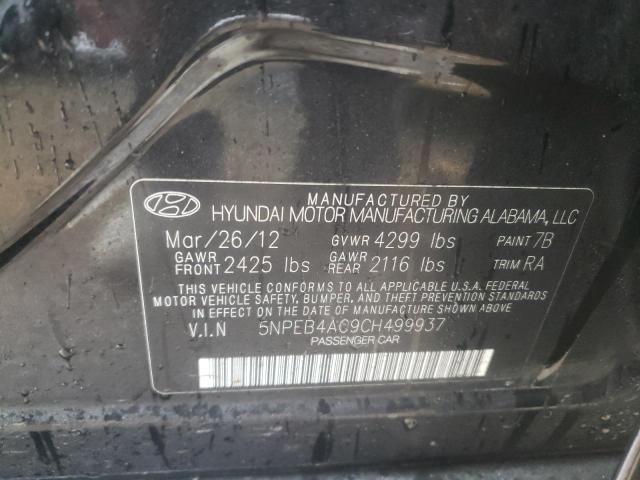 Photo 10 from auction – 2012 HYUNDAI SONATA GLS with VIN 5NPEB4AC9CH499937