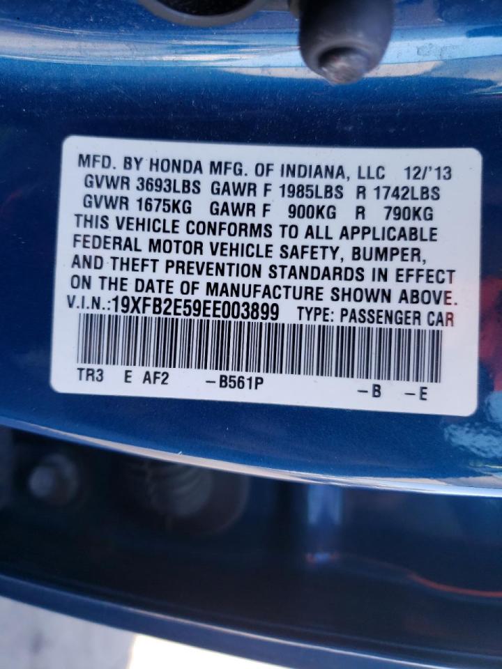 Photo 10 from auction – 2014 HONDA CIVIC LX with VIN 19XFB2E59EE003899