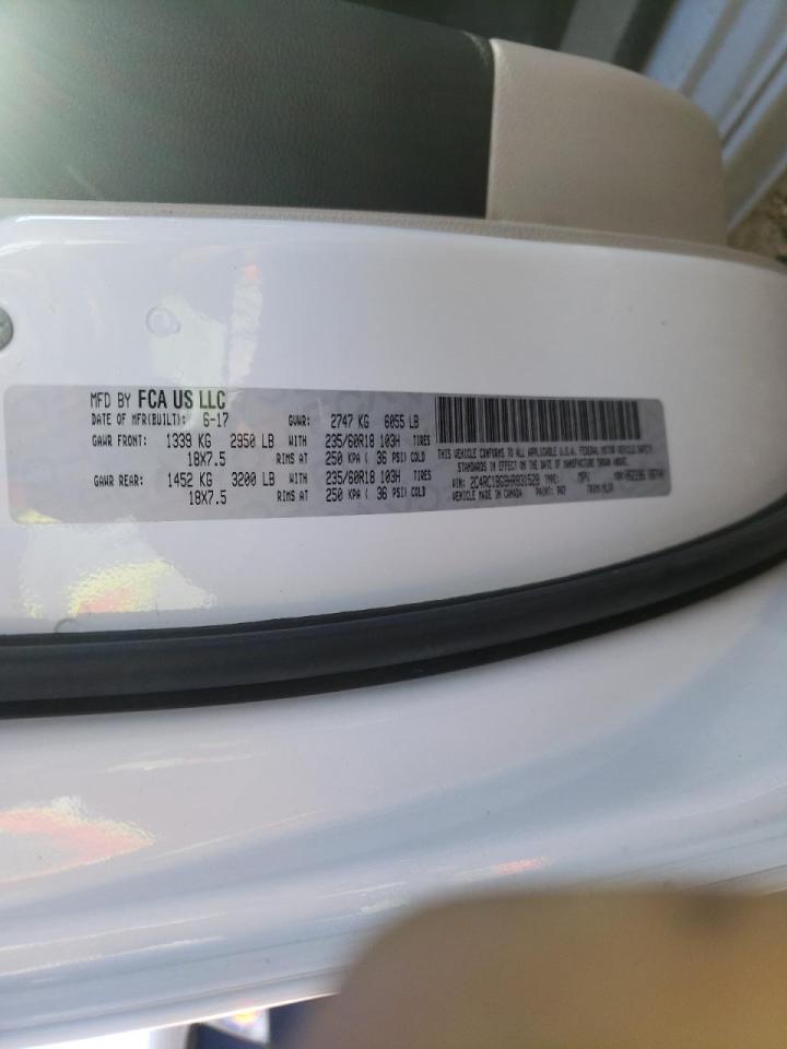 Photo 10 from auction – 2017 CHRYSLER PACIFICA T with VIN 2C4RC1BG9HR831528