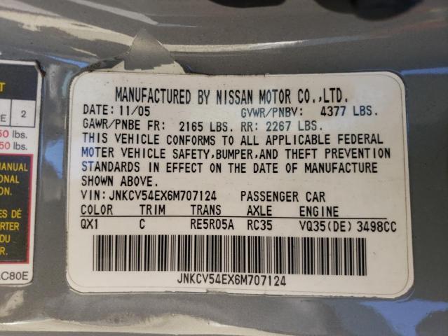 Photo 10 from auction – 2006 INFINITI G35 with VIN JNKCV54EX6M707124