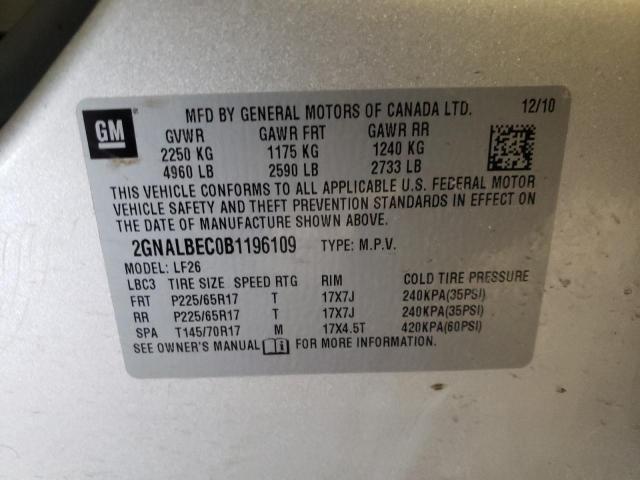 Photo 10 from auction – 2011 CHEVROLET EQUINOX LS with VIN 2GNALBEC0B1196109