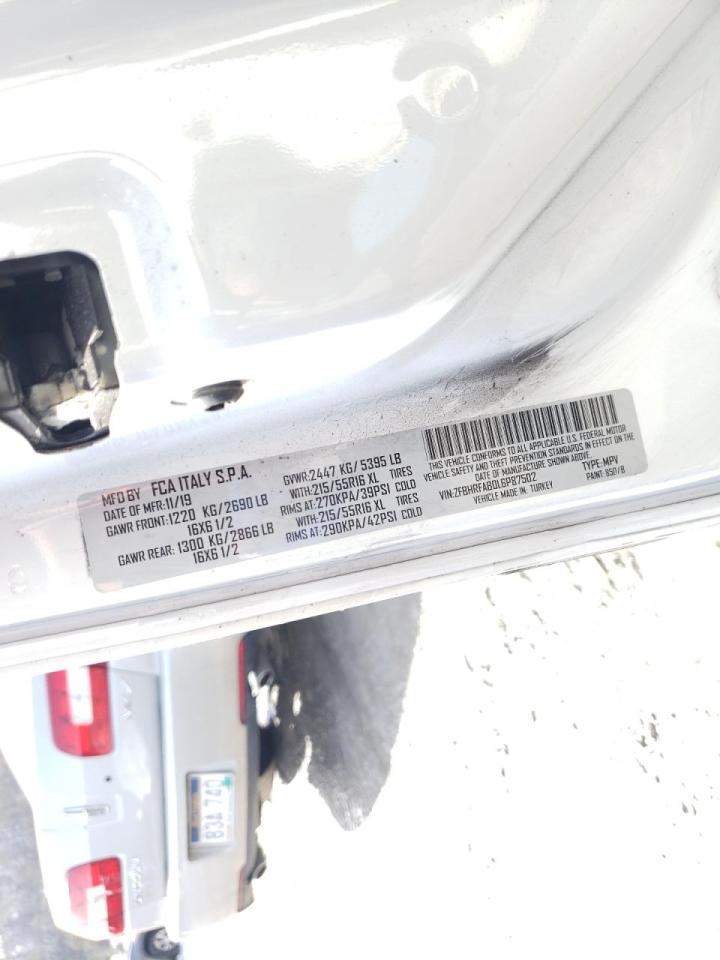 Photo 10 from auction – 2020 RAM PROMASTER with VIN ZFBHRFAB0L6P87502