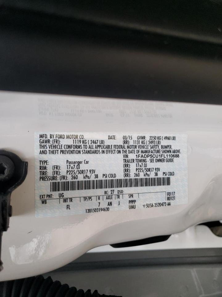Photo 10 from auction – 2015 FORD C-MAX PREM with VIN 1FADP5CU1FL110688