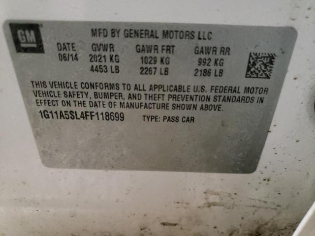 Photo 10 from auction – 2015 CHEVROLET MALIBU LS with VIN 1G11A5SL4FF118699