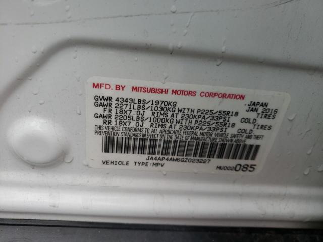Photo 10 from auction – 2016 MITSUBISHI OUTLANDER with VIN JA4AP4AW6GZ023227