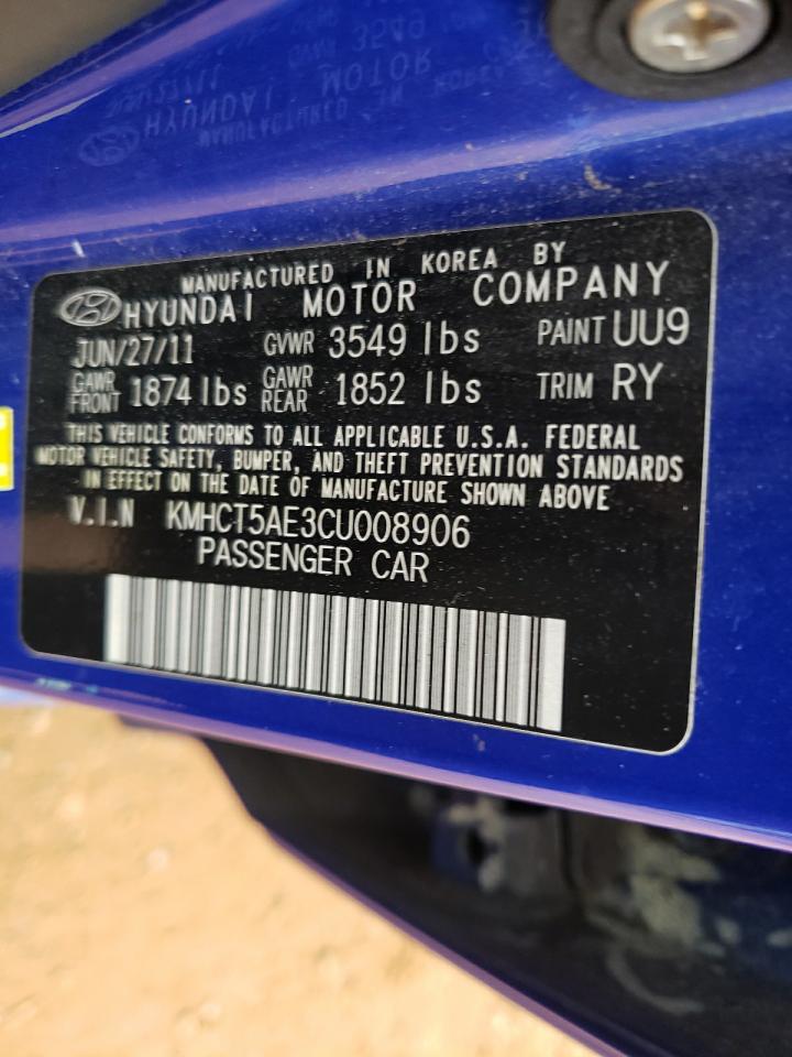 Photo 10 from auction – 2012 HYUNDAI ACCENT GLS with VIN KMHCT5AE3CU008906