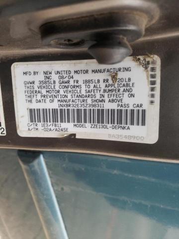 Photo 10 from auction – 2005 TOYOTA COROLLA CE with VIN 1NXBR32E35Z398311