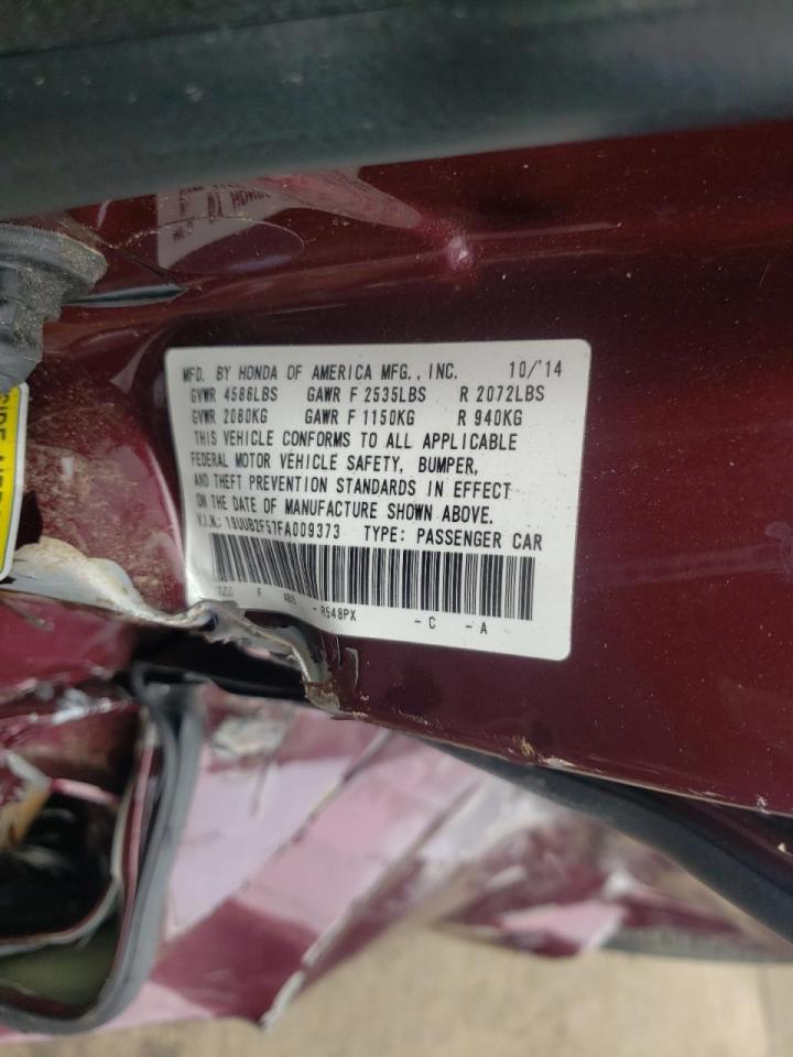 Photo 10 from auction – 2015 ACURA TLX TECH with VIN 19UUB2F57FA009373