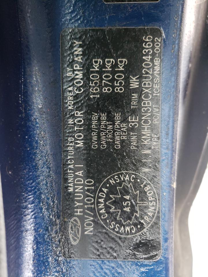 Photo 10 from auction – 2011 HYUNDAI ACCENT SE with VIN KMHCN3BCXBU204366