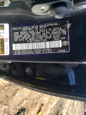 Photo 10 from auction – 2017 TOYOTA CAMRY LE with VIN 4T1BF1FK8HU737582