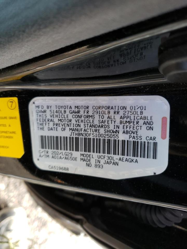 Photo 10 from auction – 2001 LEXUS LS 430 with VIN JTHBN30F510025055