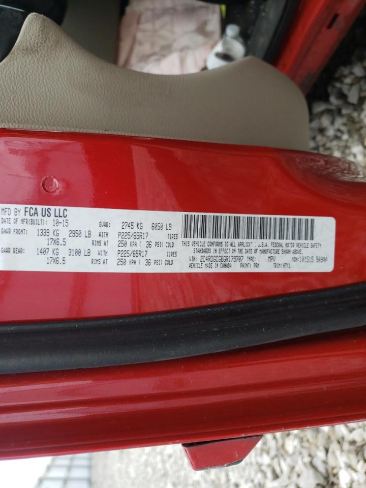 Photo 10 from auction – 2016 DODGE GRAND CARA with VIN 2C4RDGCG6GR179707