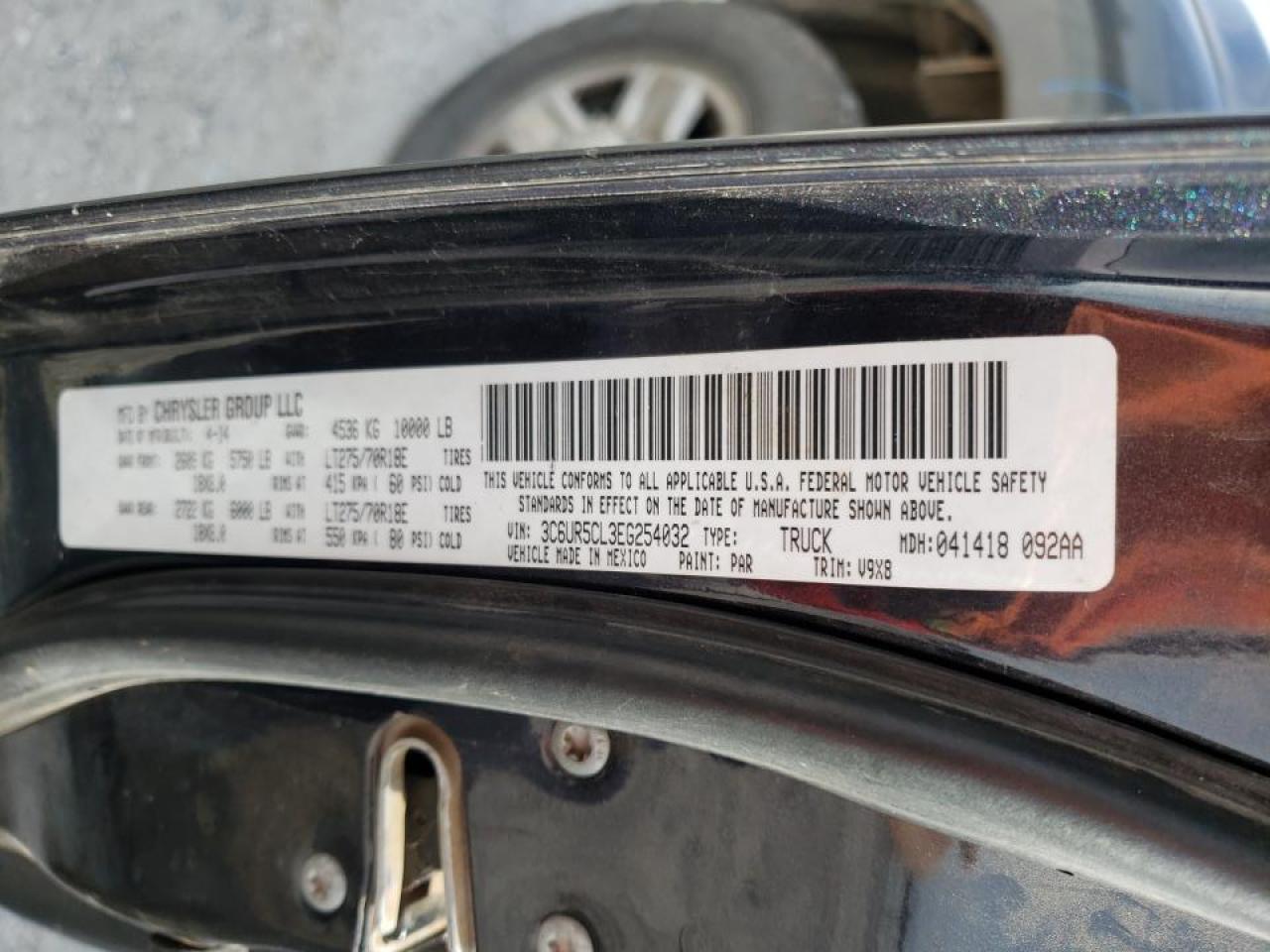 Фото 10 с аукциона – 2014 RAM 2500 ST с VIN 3C6UR5CL3EG254032