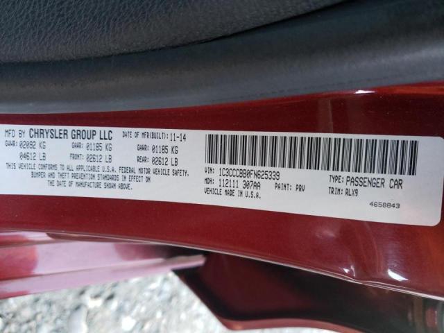Photo 10 from auction – 2015 CHRYSLER 200 S with VIN 1C3CCCBB0FN625339