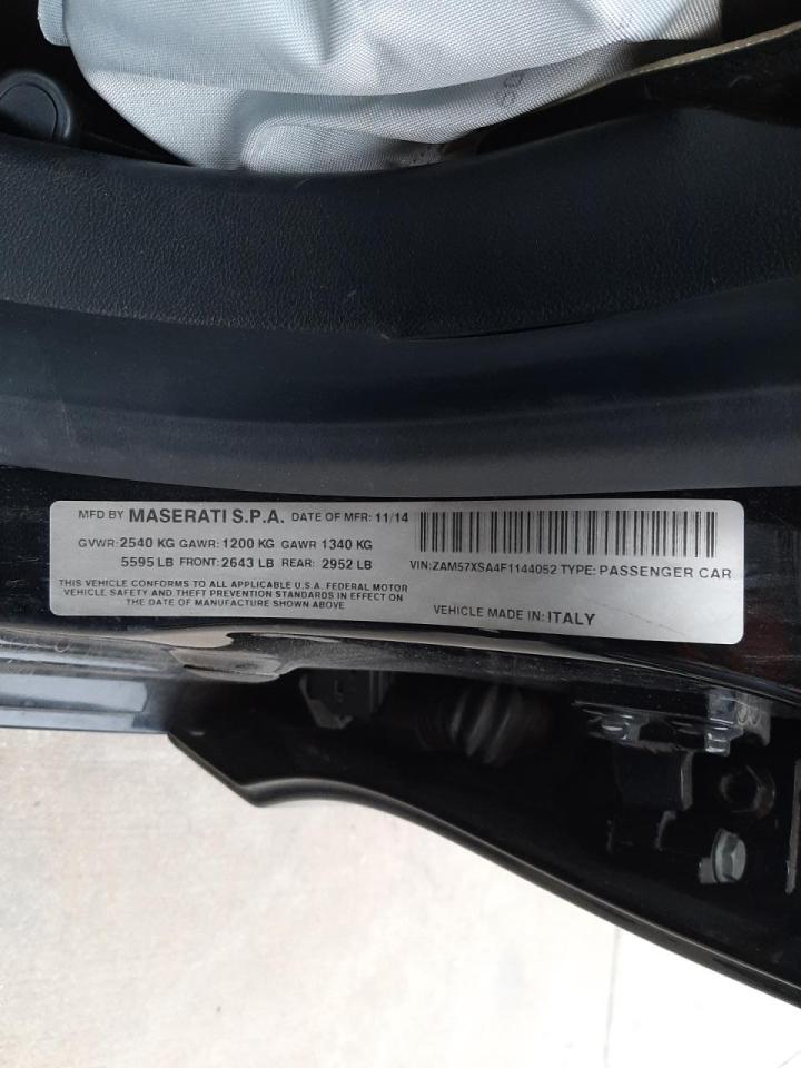 Photo 10 from auction – 2015 MASERATI GHIBLI with VIN ZAM57XSA4F1144052