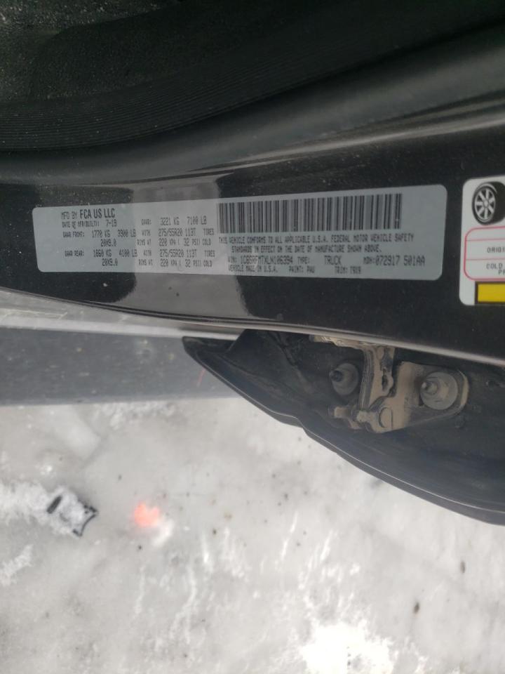 Photo 10 from auction – 2020 RAM 1500 BIG H with VIN 1C6SRFMTXLN106394