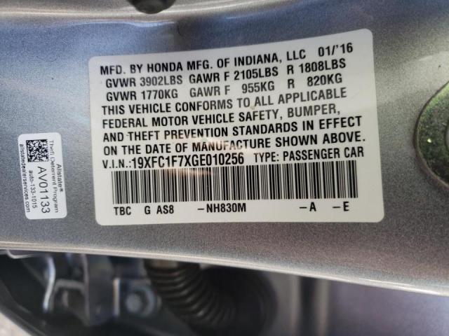 Photo 10 from auction – 2016 HONDA CIVIC EXL with VIN 19XFC1F7XGE010256