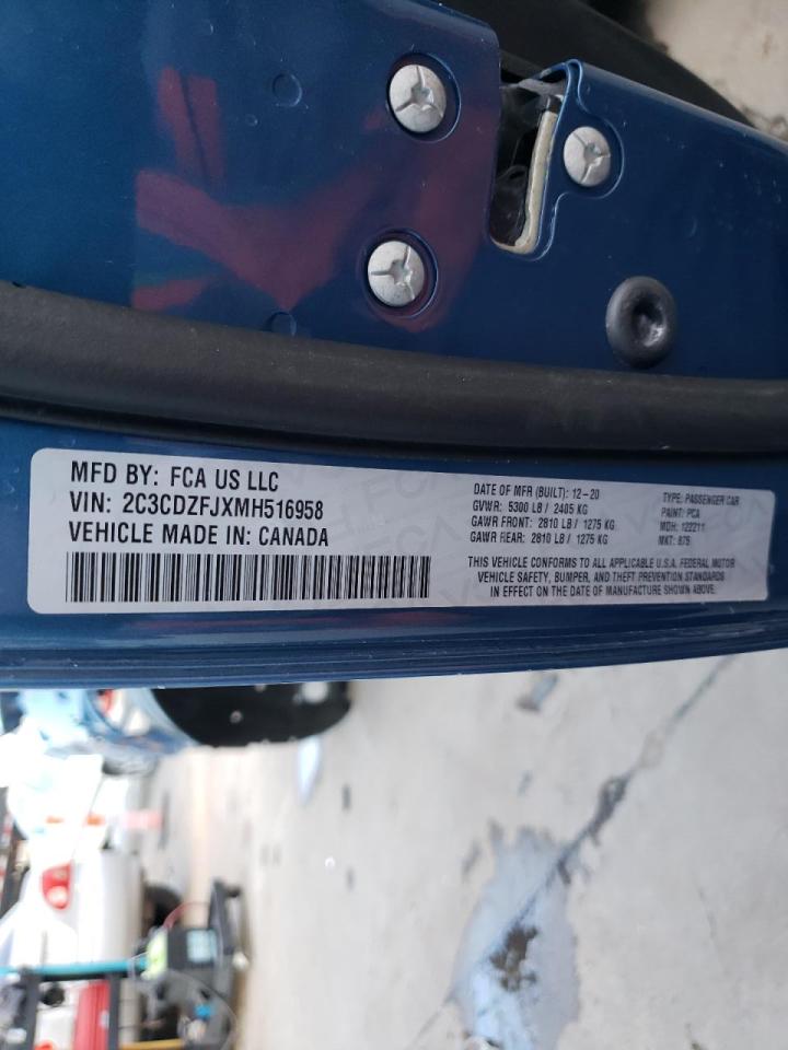 Photo 10 from auction – 2021 DODGE CHALLENGER with VIN 2C3CDZFJXMH516958