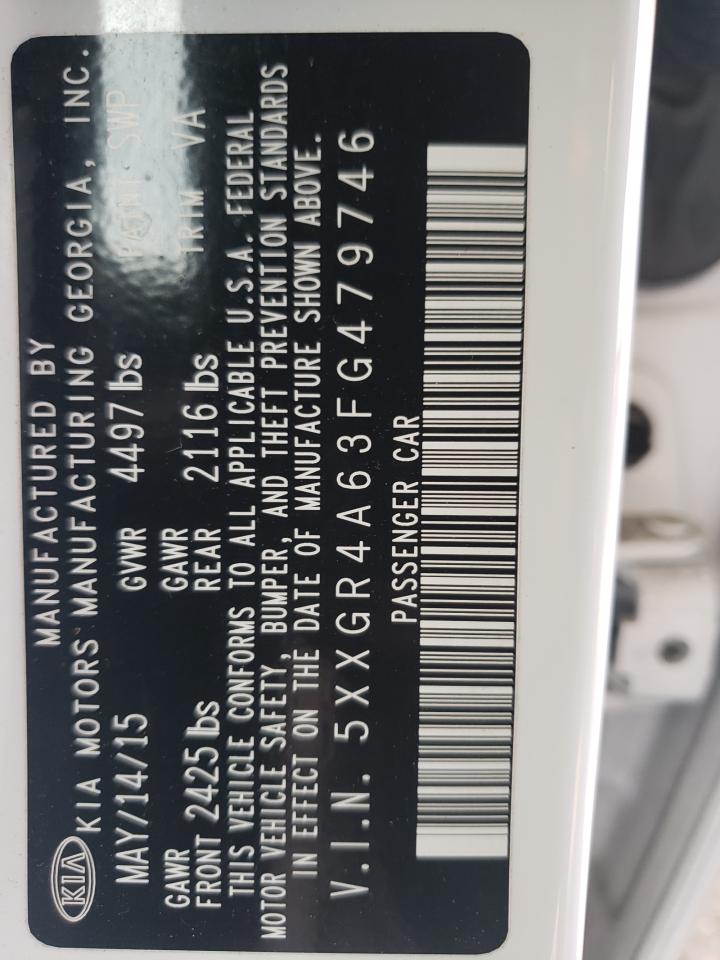 Photo 10 from auction – 2015 KIA OPTIMA SX with VIN 5XXGR4A63FG479746