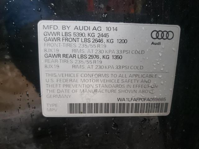 Photo 10 from auction – 2015 AUDI Q5 PREMIUM with VIN WA1LFAFP0FA059665