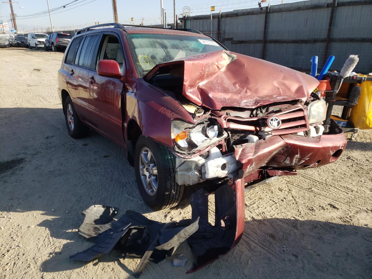 TOYOTA HIGHLANDER 2006 with VIN JTEDP21A660106571 - Photo from auction
