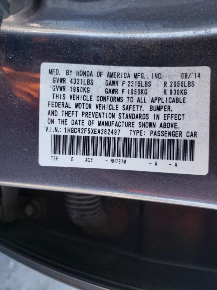 Photo 10 from auction – 2014 HONDA ACCORD SPO with VIN 1HGCR2F5XEA262497