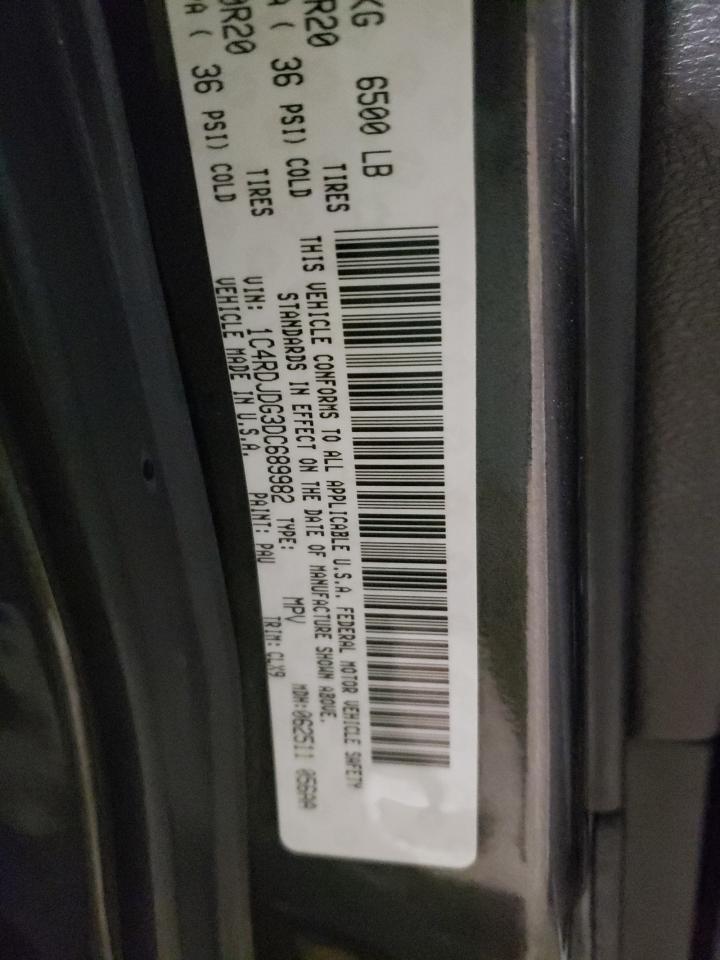 Photo 10 from auction – 2013 DODGE DURANGO CR with VIN 1C4RDJDG3DC689982