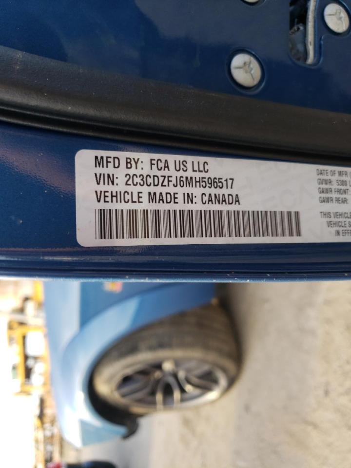Photo 10 from auction – 2021 DODGE CHALLENGER with VIN 2C3CDZFJ6MH596517